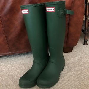 Green Hunter Rain Boots Tall